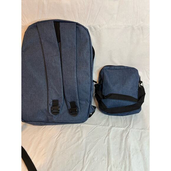 NWOT Navy Heather Backpack Set - Picture 3 of 3